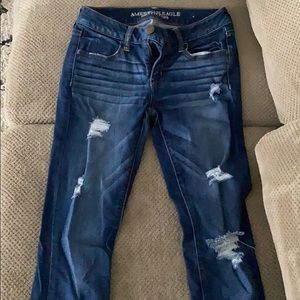American Eagle ripped skinny jeans